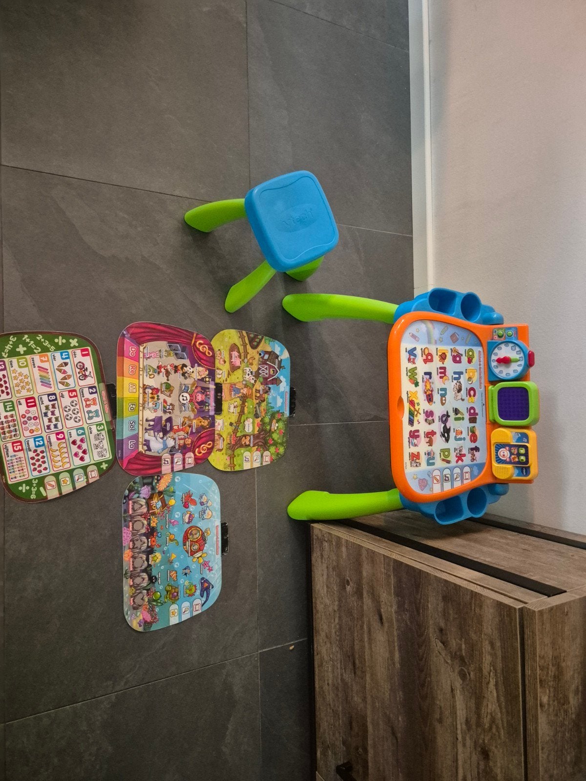 VTech Magisch bureau Speel- en Leercentrum 4 speelkaarten, Kinderen en Baby's, Speelgoed | Vtech, Ophalen of Verzenden, Gebruikt