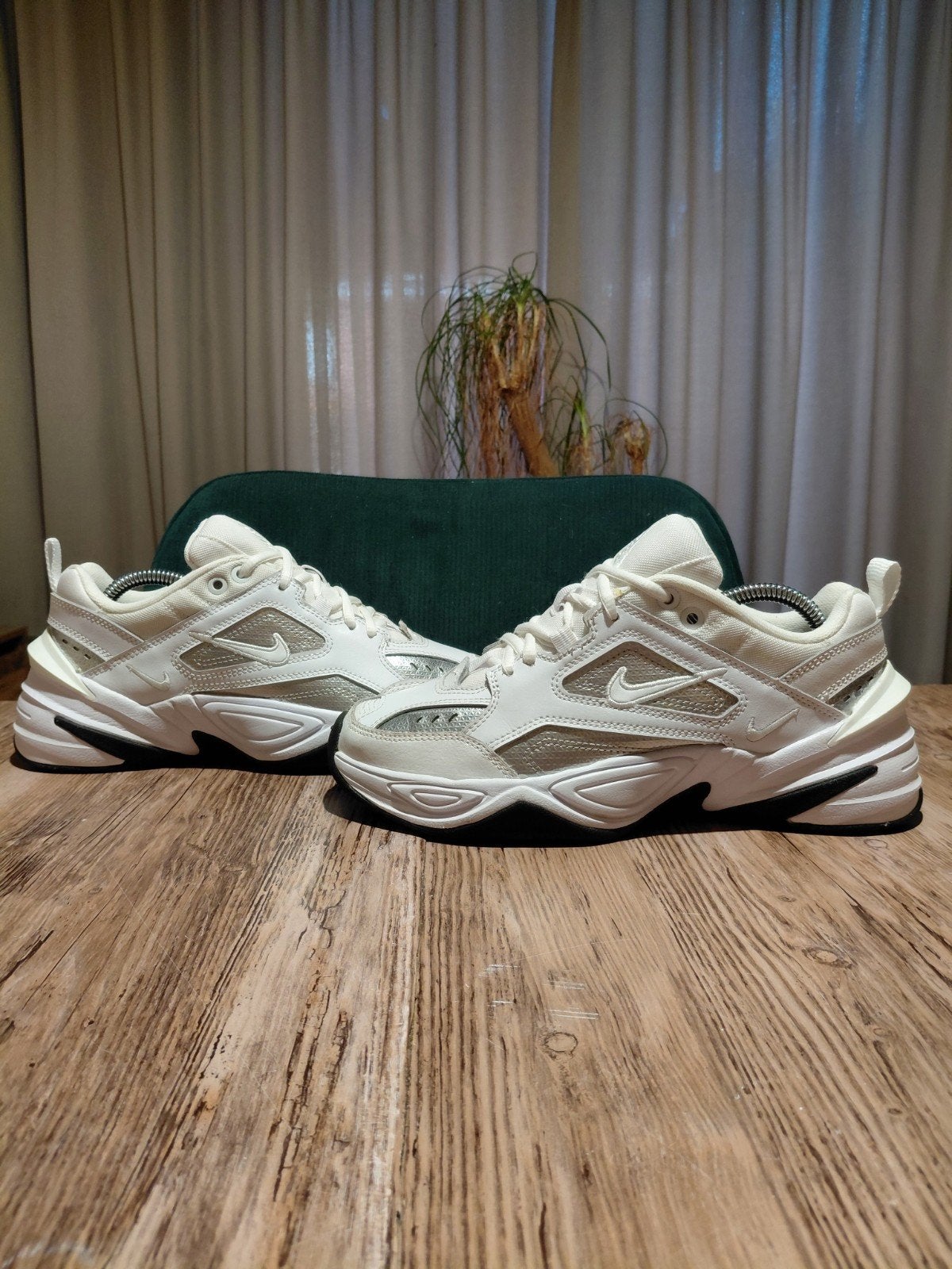 Nike M2K Tekno 'White Silver' Size 38,5, Wit, Ophalen of Verzenden, Sneakers of Gympen, Gedragen