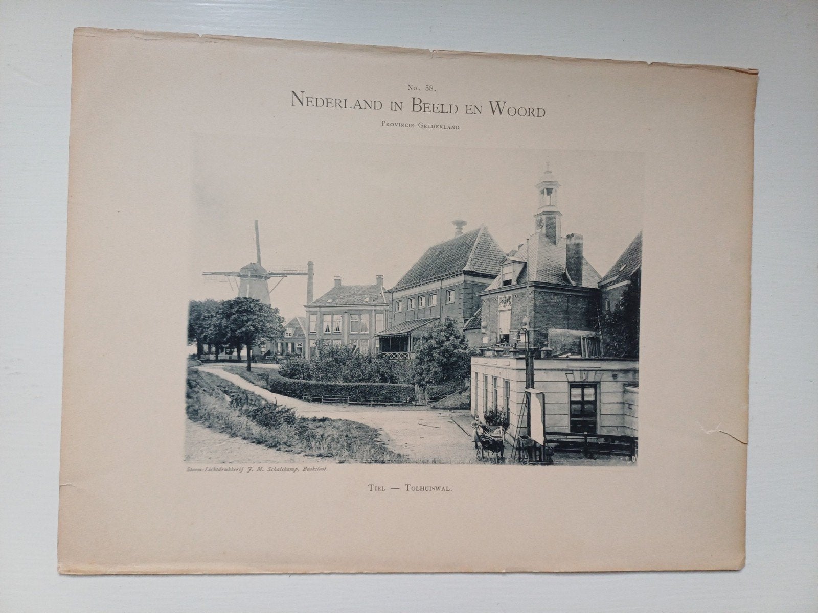 Kaart Tiel Tolhuiswal, Ophalen of Verzenden, Gebruikt, Gebouw, Prent