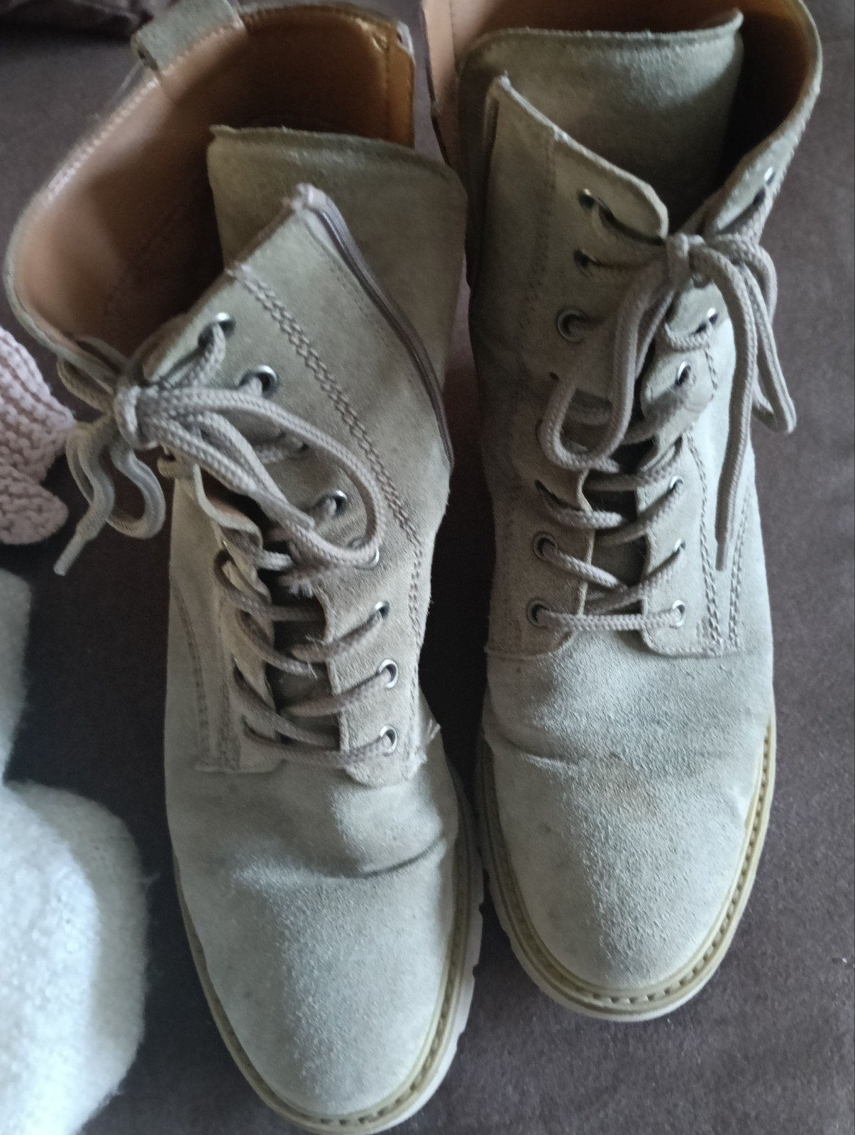 Gabor suède veterlaarzen, Beige, Gabor, Ophalen of Verzenden, Gedragen