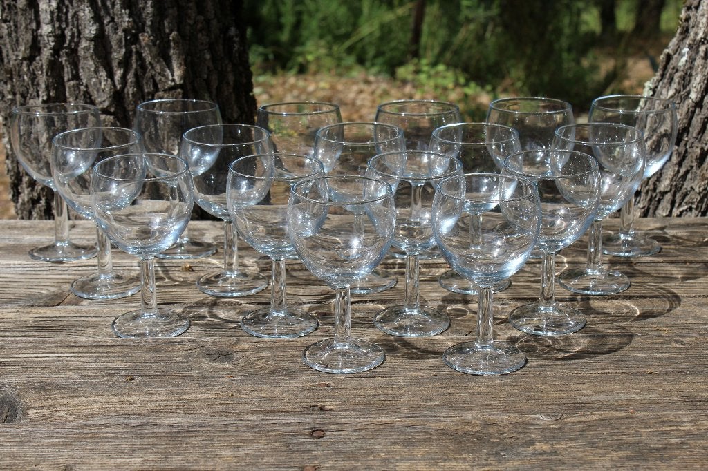 Brocante - Setje heerlijke wijnglazen!, Glas of Glazen, Gebruikt, Ophalen of Verzenden, Glas