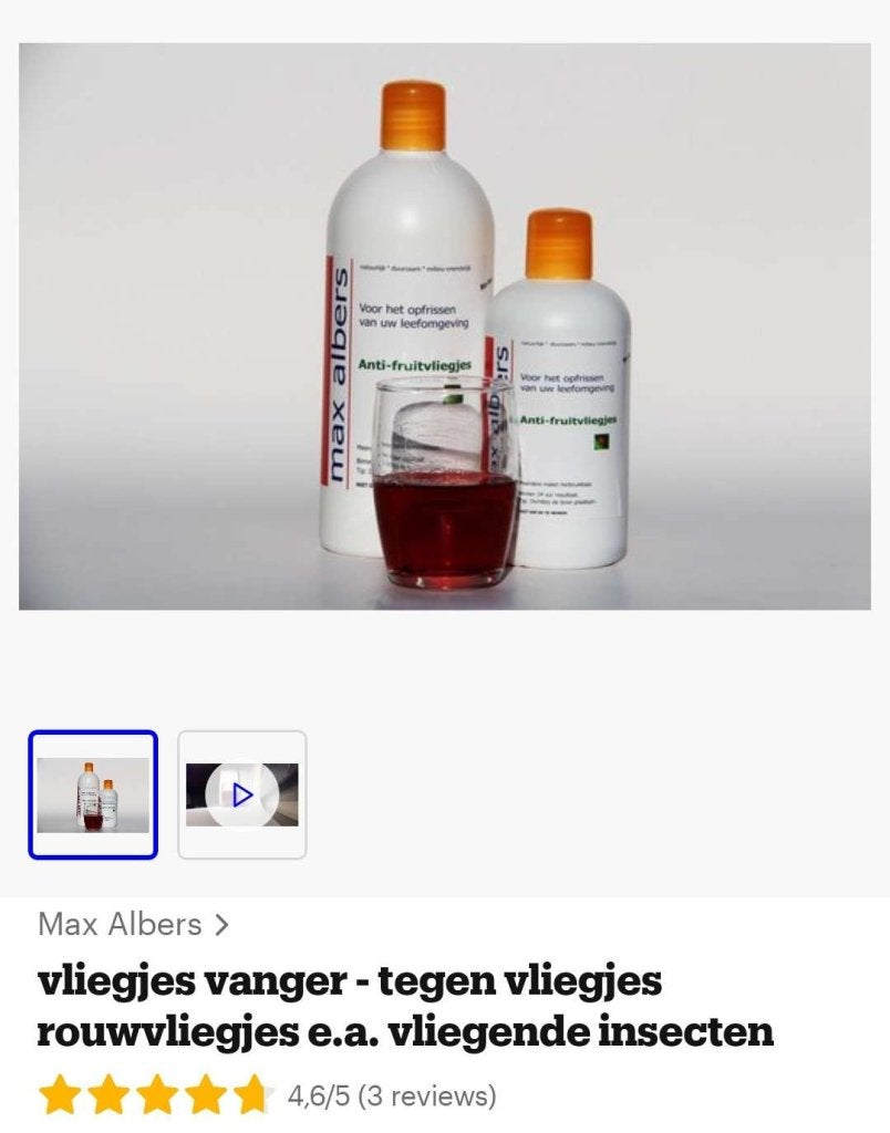 tegen vliegjes val rouw vliegjes vanger anti fruitvliegjes, Niet ingevuld, Verzenden, Nieuw, Max albers nl
