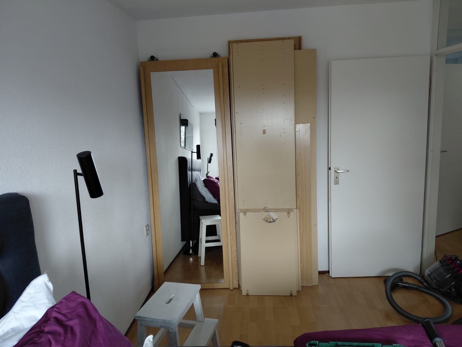 Gratis kledingkast af te halen in Dordrecht (gedemonteerd), Ophalen, Met plank(en), Gebruikt, 200 cm of meer