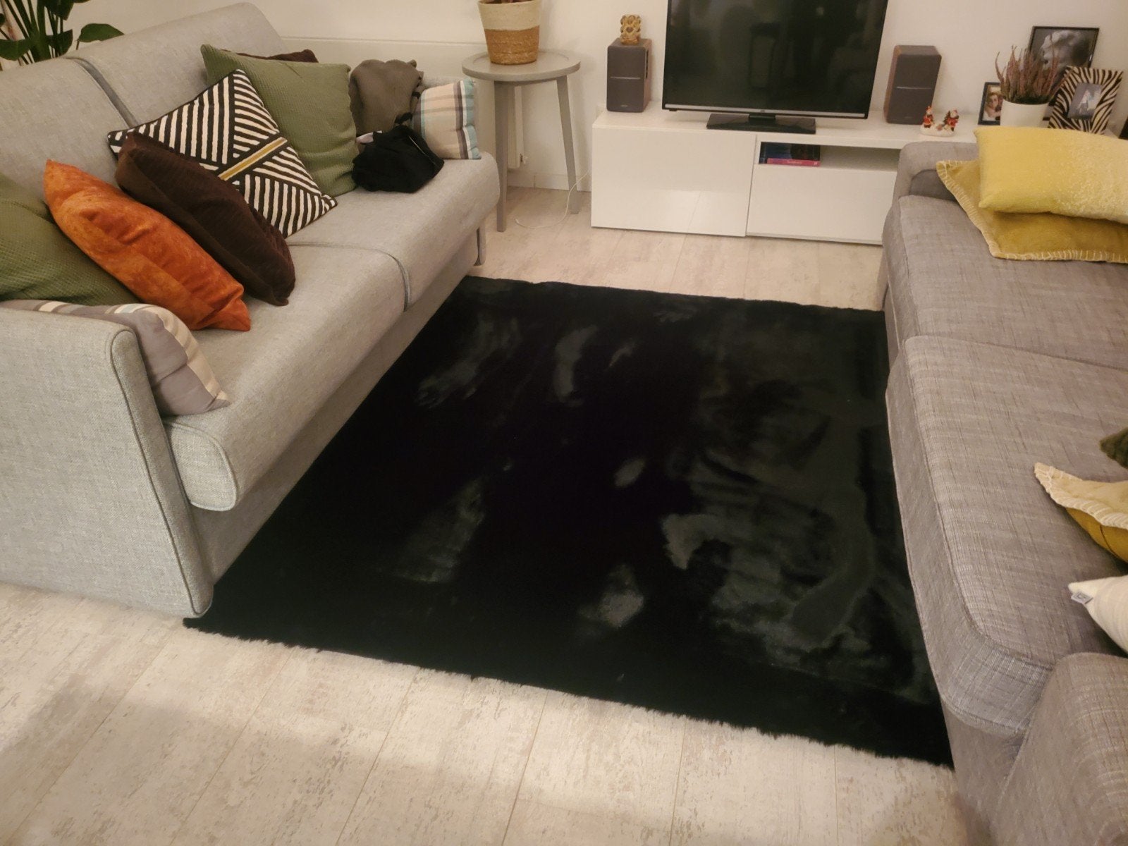 Zwart hoogpolig vloerkleed BY-BOO Zena 160x230 cm, Ophalen, Modern, Hoogpolig, Zwart, 150 tot 200 cm