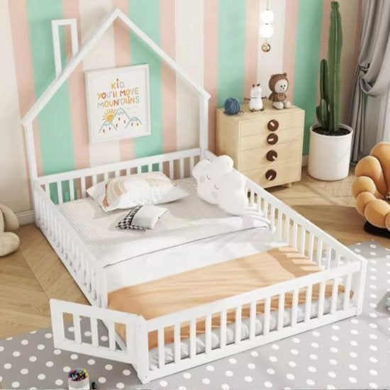 Kinderbed Tweepersoonsbed - Bed in Huis Design met Schoorste, Corvance B.V., Verzenden, Nieuw, Corvancebol@gmail.com