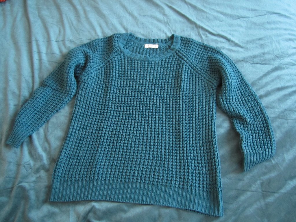 groen/blauw/petrol trui maat XXL valt als XL, Blauw, Maat 46/48 (XL) of groter, Ophalen of Verzenden, Clockhouse