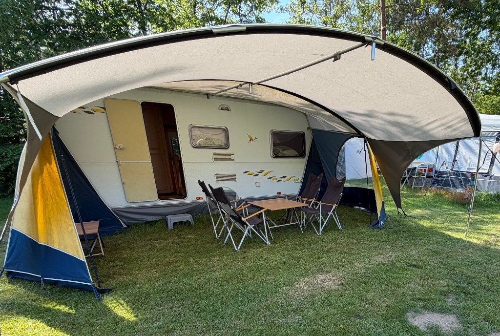 Sterckeman caravan (stapelbed, vast bed, mover, airco, tent), Sterckeman, Treinzit, Particulier, Tot en met 6
