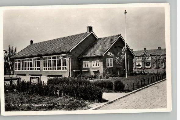 Oud Alblas Kleuterschool Marijke, Verzenden, 1940 tot 1960, Ongelopen, Zuid-Holland