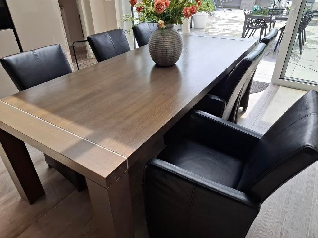 Goossens Eetkamertafel Cielo 240x100 cm, Ophalen, Gebruikt, 100 tot 150 cm, 200 cm of meer