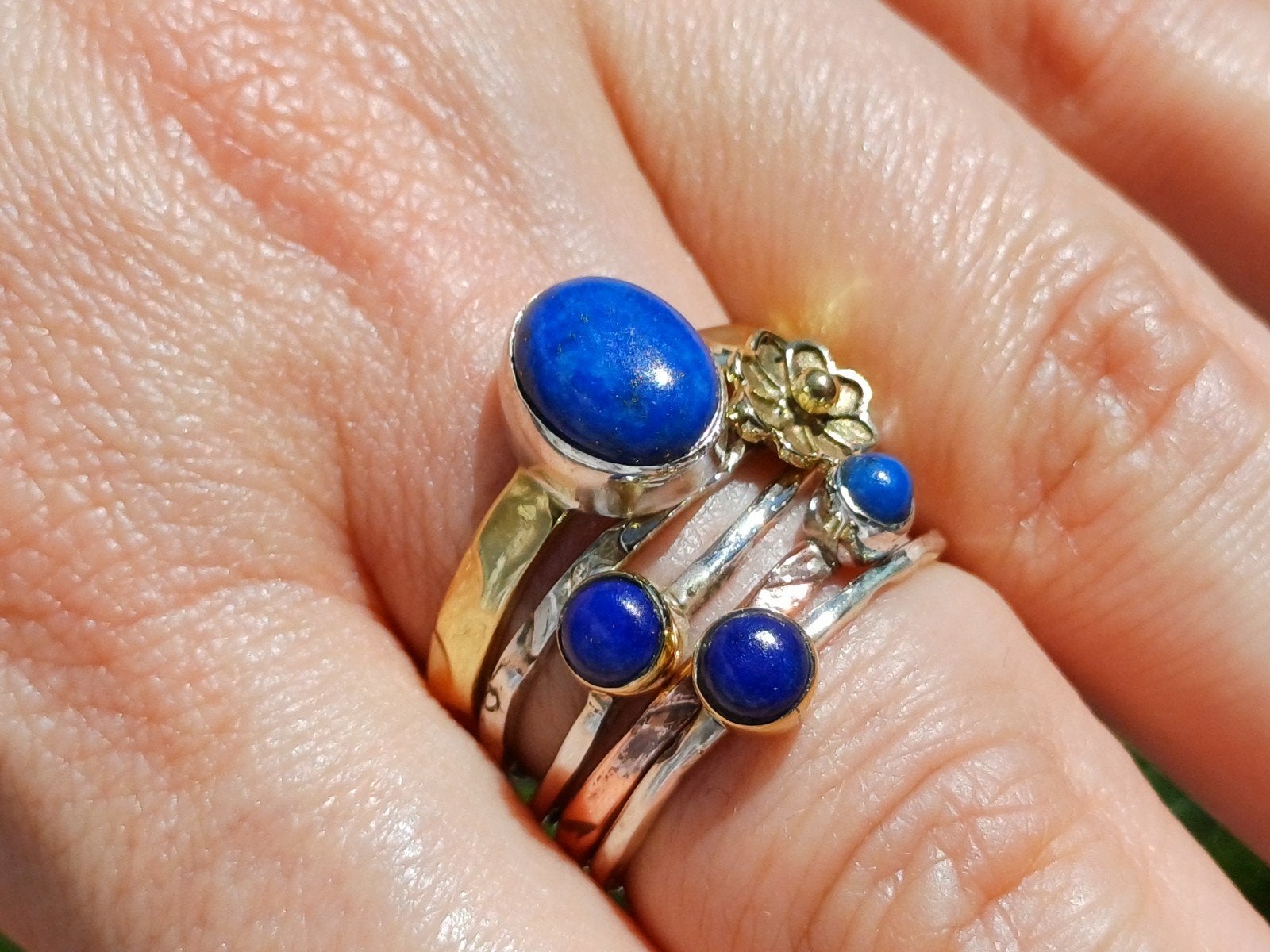 Vanoli 925 zilveren multi ring met lapislazuli maat 17,5, Sieraden, Tassen en Uiterlijk, Ringen, Daiva1973@hotmail.com, Vanoli