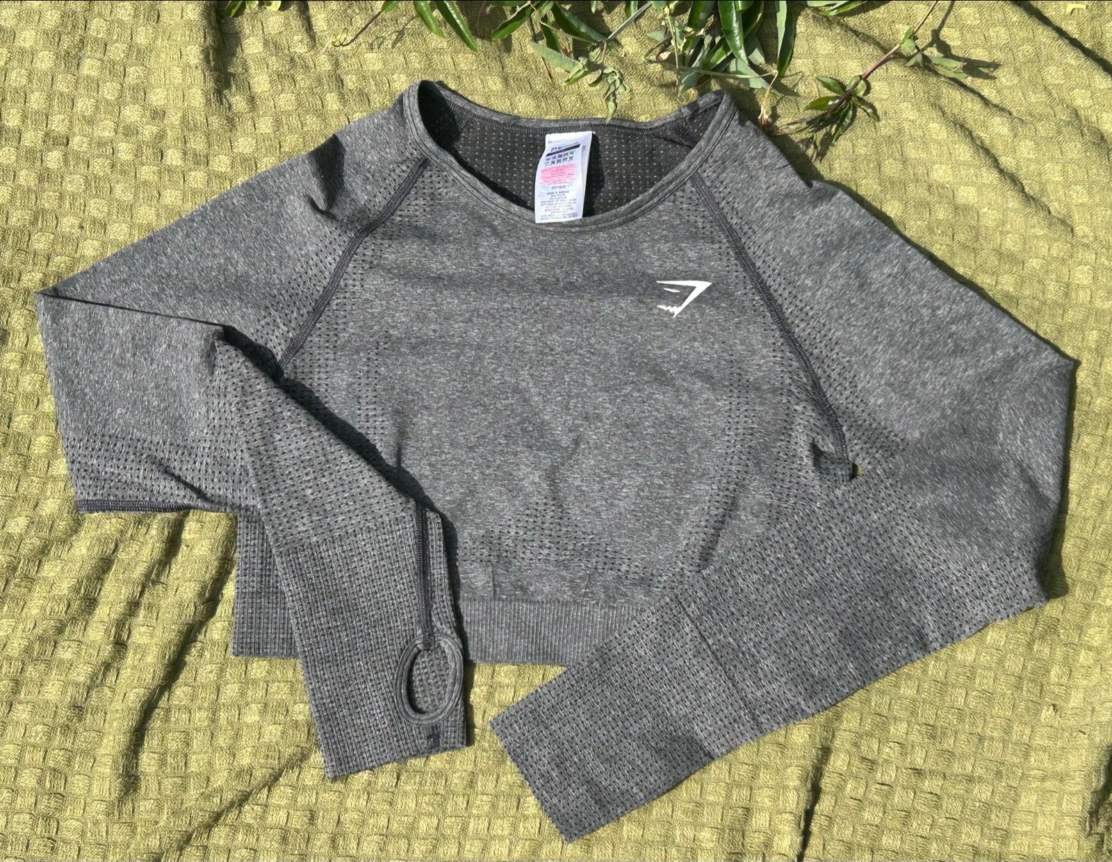 Gymshark Adapt Ombre Seamless Crop Top Grijs Maat L, Maat 42/44 (L), Ophalen of Verzenden, Grijs, Fitness of Aerobics