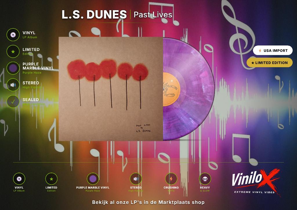L.S. Dunes – Past Lives | LP | Limited Edition, 2020 tot heden, Ophalen of Verzenden, Geseald, 12 inch