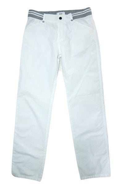 Hugo Boss broek, pantalon, wit, Mt. S, Verzenden, Wit, Zo goed als nieuw, Maat 36 (S)