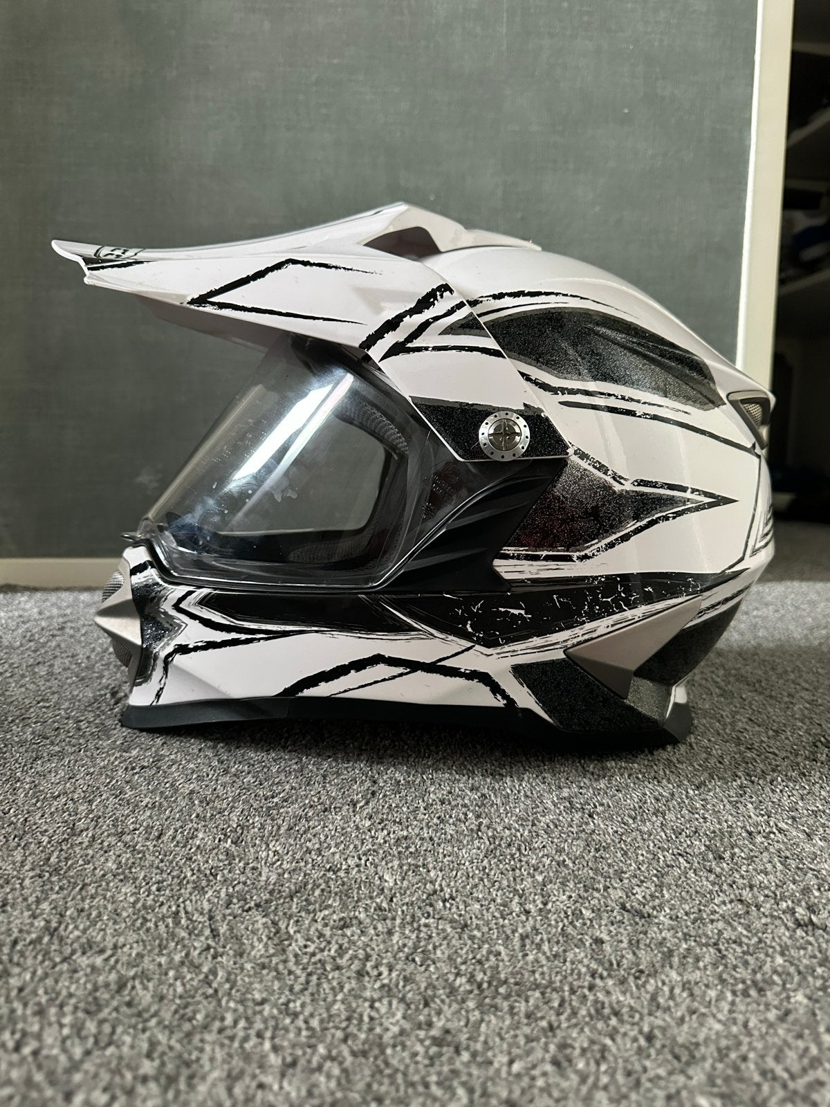 Rocc Motocross Helm Maat M - Wit/Zwart, Overige merken, M, Ophalen of Verzenden, Tweedehands