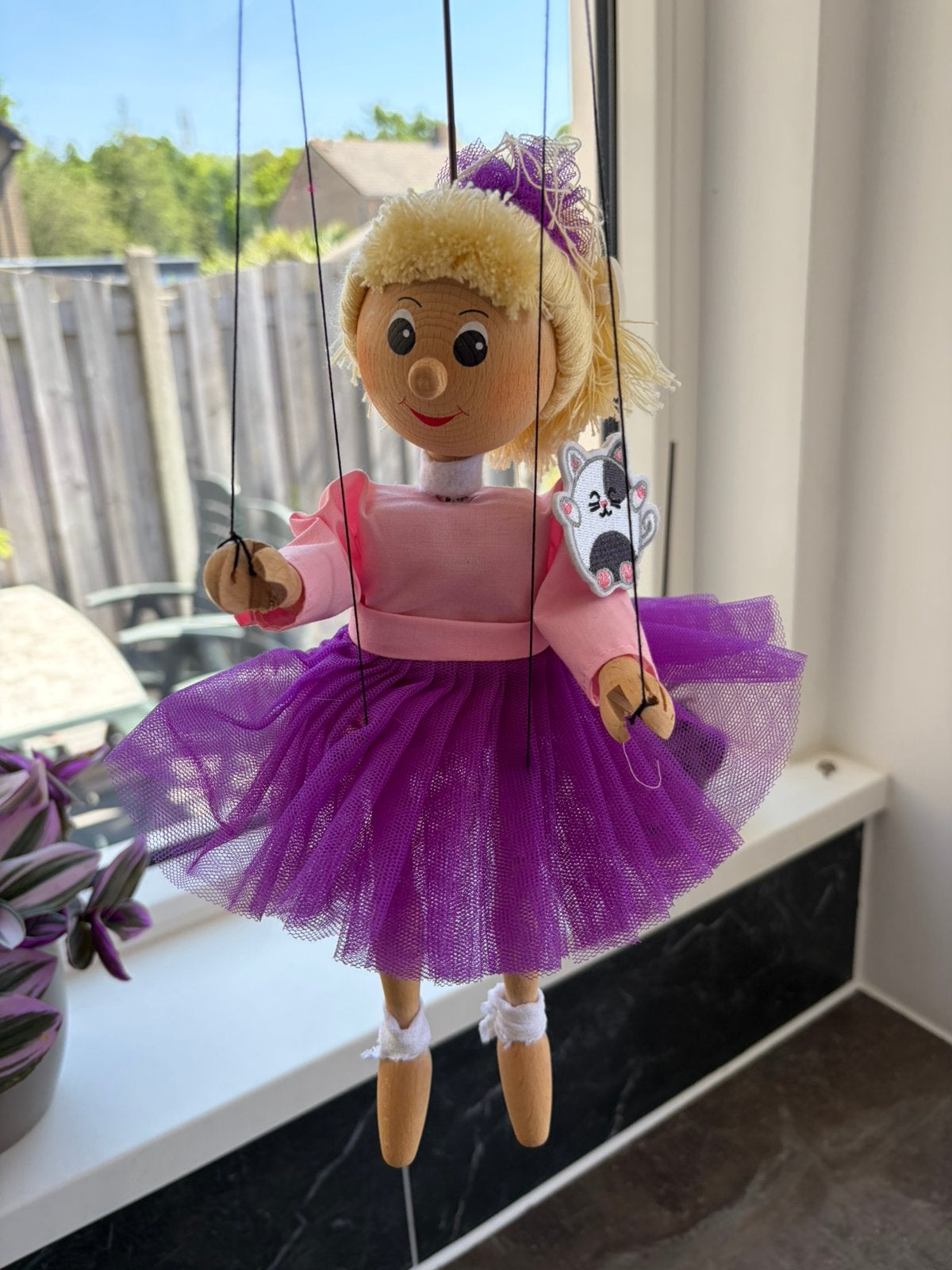 Handgemaakte marionet van een ballerina, Verzamelen, Ophalen of Verzenden, Zo goed als nieuw