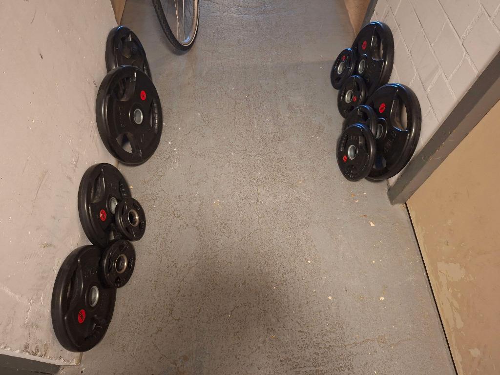 All-in Fitness Set voor Thuis + 120kg aan gewichten, Ophalen, Benen, Gebruikt, Krachtstation