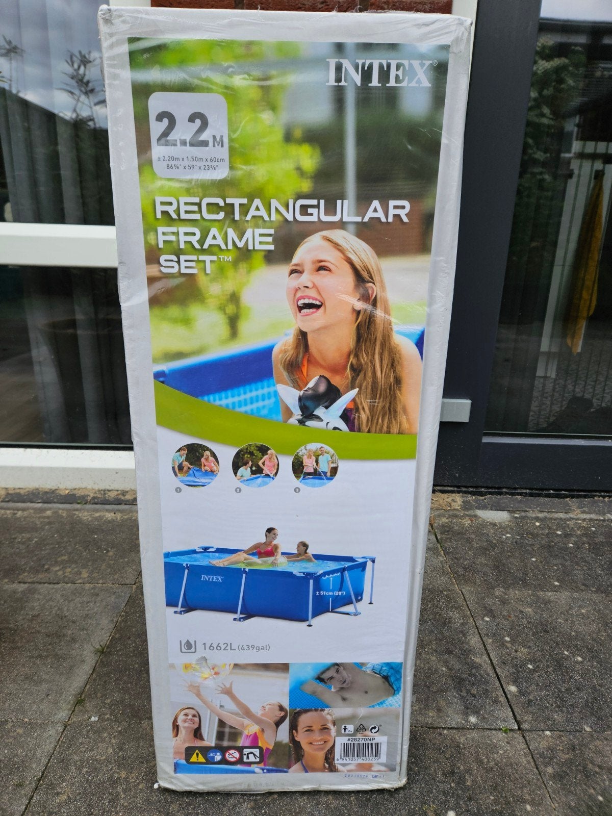 INTEX zwembad 220cm/150cm/60cm, Ophalen, Nieuw, Opzetzwembad, 200 tot 400 cm