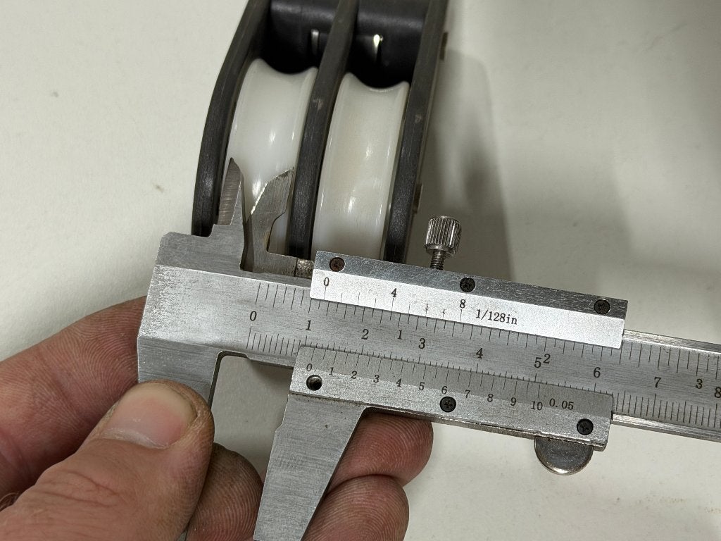 2 Barton 2 schijfs blok 45 mm tot 12 mm lijn gelagerd NIEUW, Ophalen of Verzenden, Nieuw, Lijn of Blok