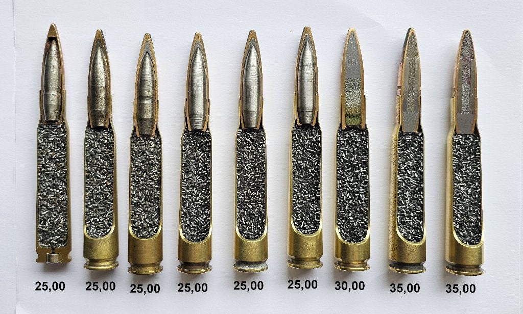 .50BMG DOORSNEDEN WW2, Ophalen of Verzenden, Landmacht, Amerika, Hulzen of Bodemvondsten