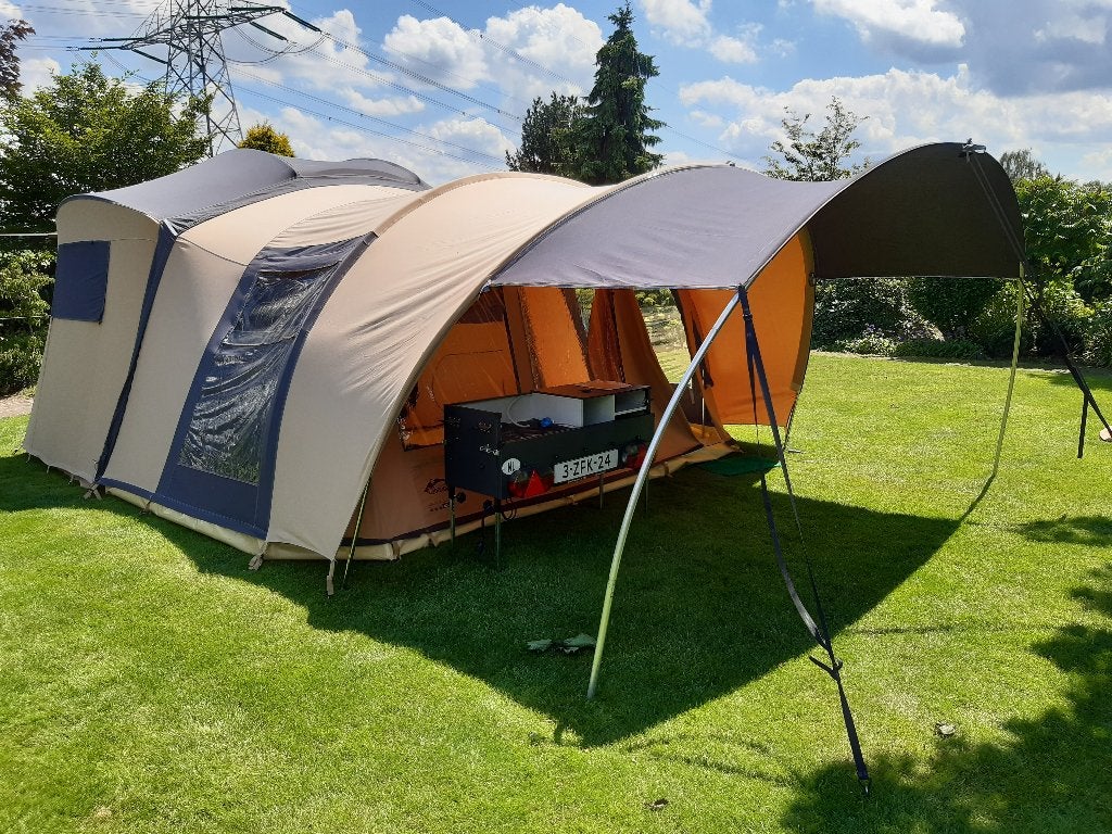 Cabanon Manga 2016 incl voortent EN luxe luifel, Ophalen, Beige, Cabanon, Aanwezig
