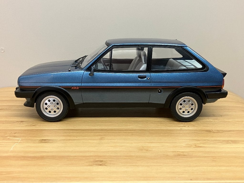 Ford Fiesta XR2 van 1981 blauw metallic  1/18 Norev, Ophalen of Verzenden, Nieuw, Auto, Norev