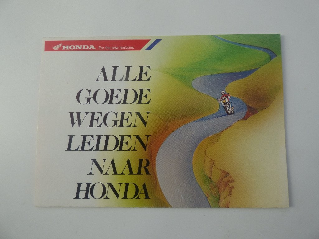 HONDA MOTORFIETSEN GAMMA 1989 FOLDER, Ophalen of Verzenden, Honda