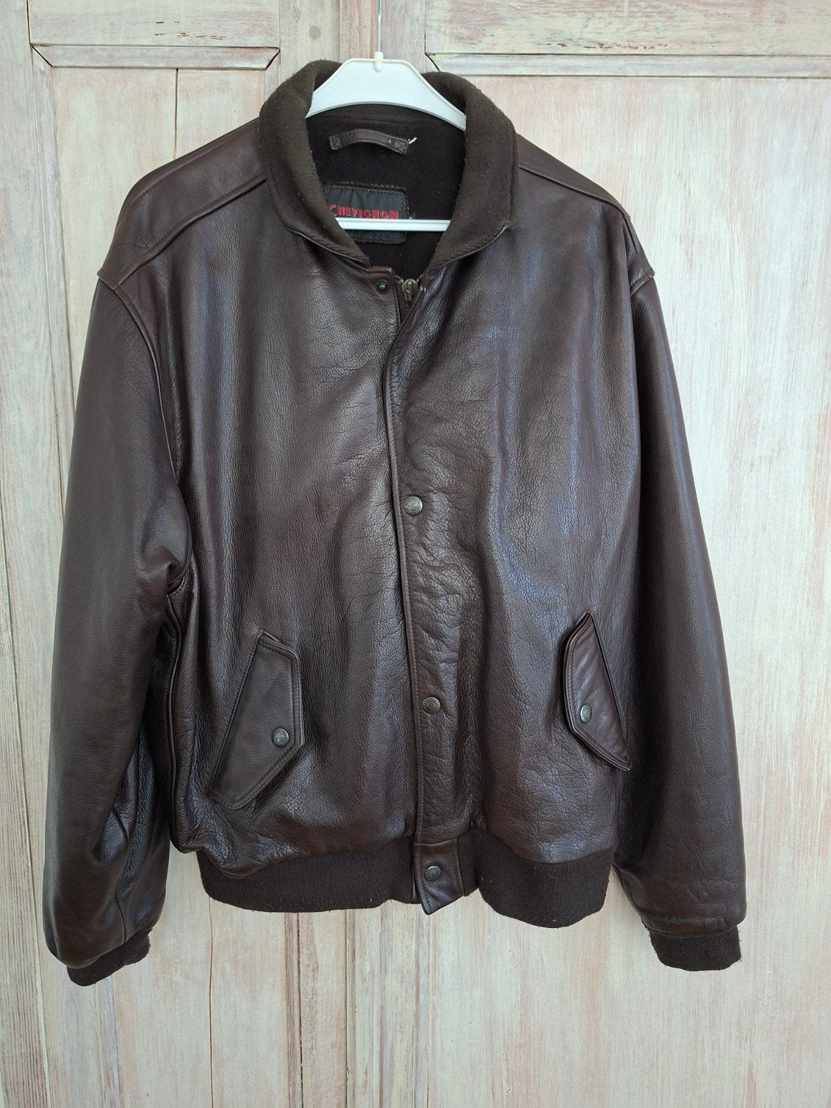Zwaar lederen motorjack, Motoren, Kleding | Motorkleding, Ophalen of Verzenden, Tweedehands, Jas | leer