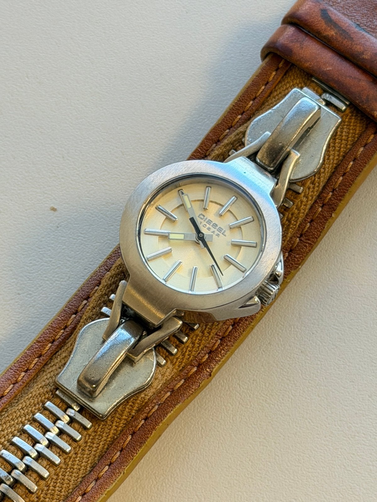Diesel DZ5047 Zip Zipper watch Horloge Y2K Vintage Origineel, Ophalen of Verzenden