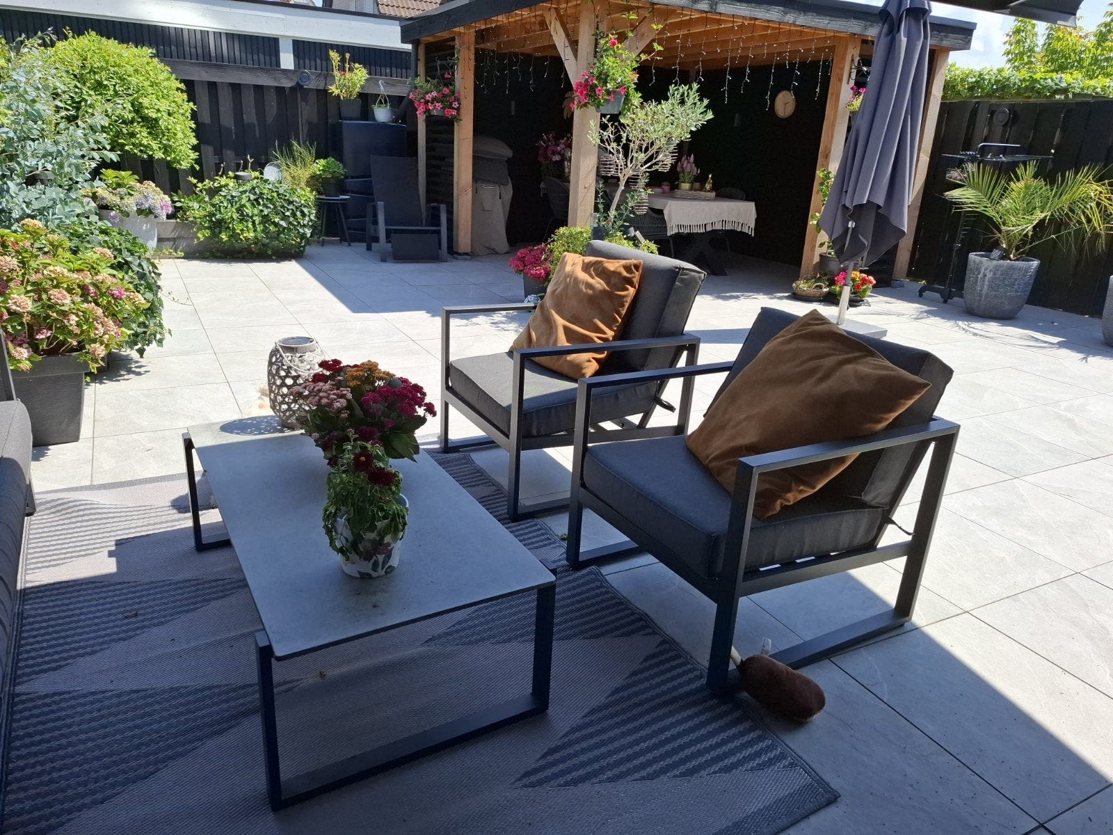 lounge set, Tuin en Terras, Tuinsets en Loungesets, Ophalen, Gebruikt, Aluminium