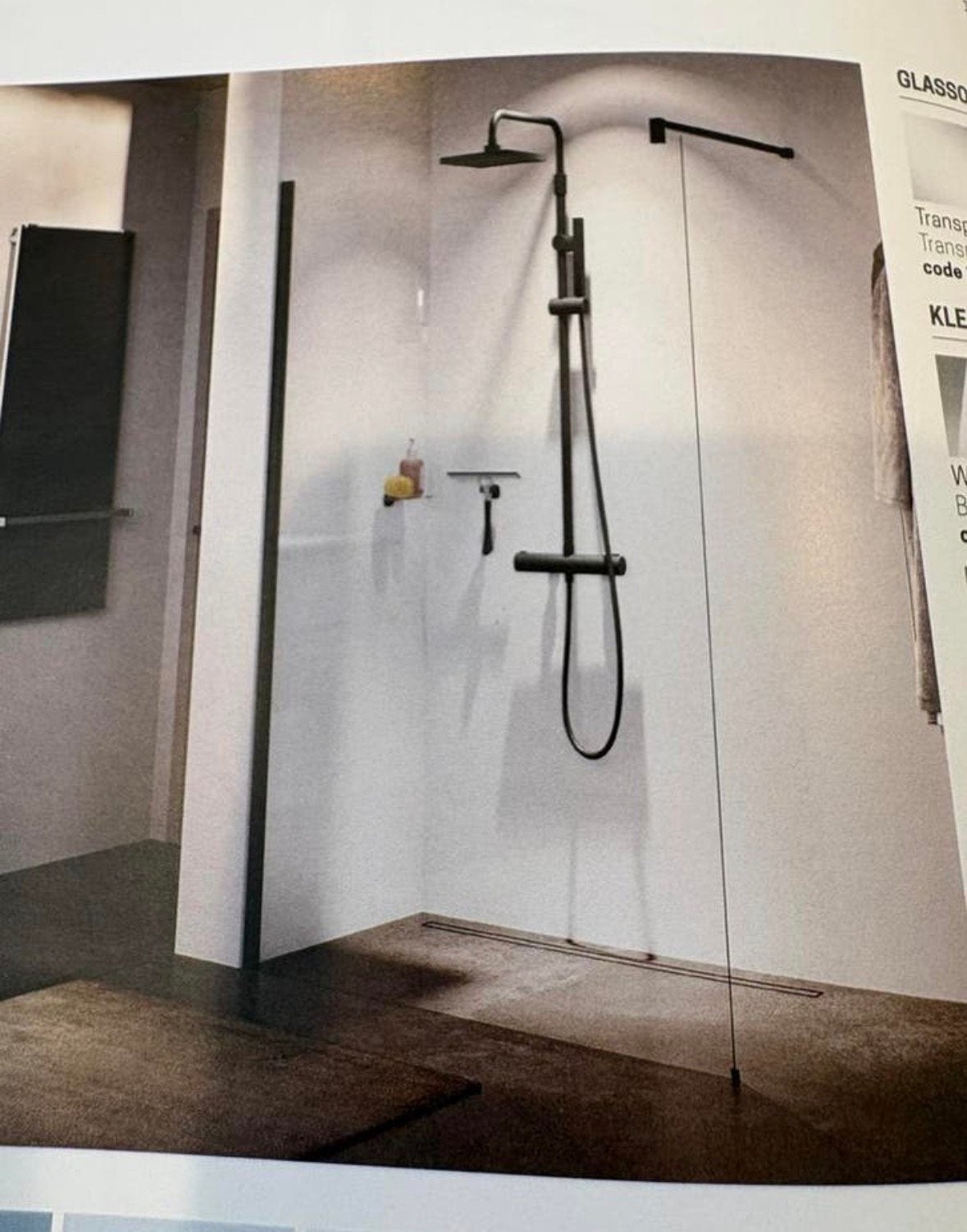 Novellini Giada H inloopdouche, Ophalen, Nieuw, Glas, Douche