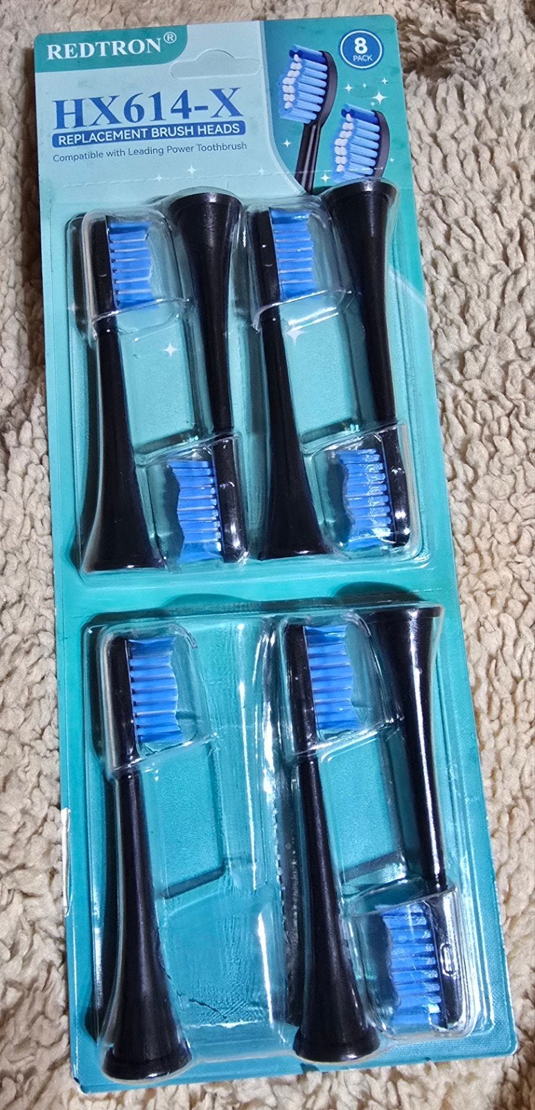 7 ongebruikte Redtron opzetborstels voor Philips borste, Ophalen of Verzenden, Nieuw, Mondverzorging