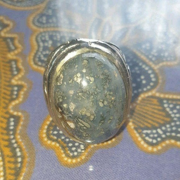 Ring mt 21,5 batu akik badar perak Sigori Lafau Indonesië, 20 of groter, Verzenden, Nieuw, Dame of Heer