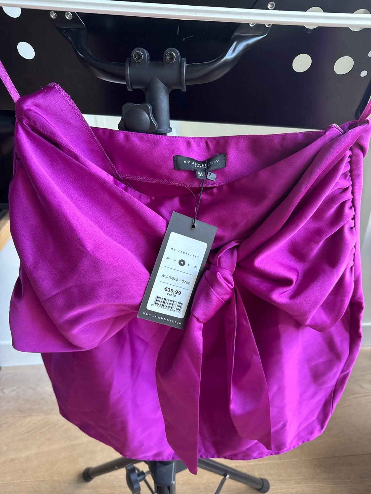 My Jewellery fuchsia satijnen rok met strik maat M, Maat 38/40 (M), Nieuw, Ophalen of Verzenden, Roze