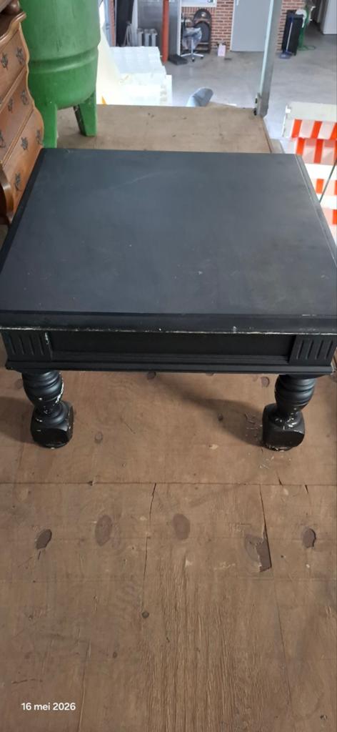 Vintage tafel zwart, Ophalen, Rechthoekig, 50 tot 100 cm, 50 tot 100 cm