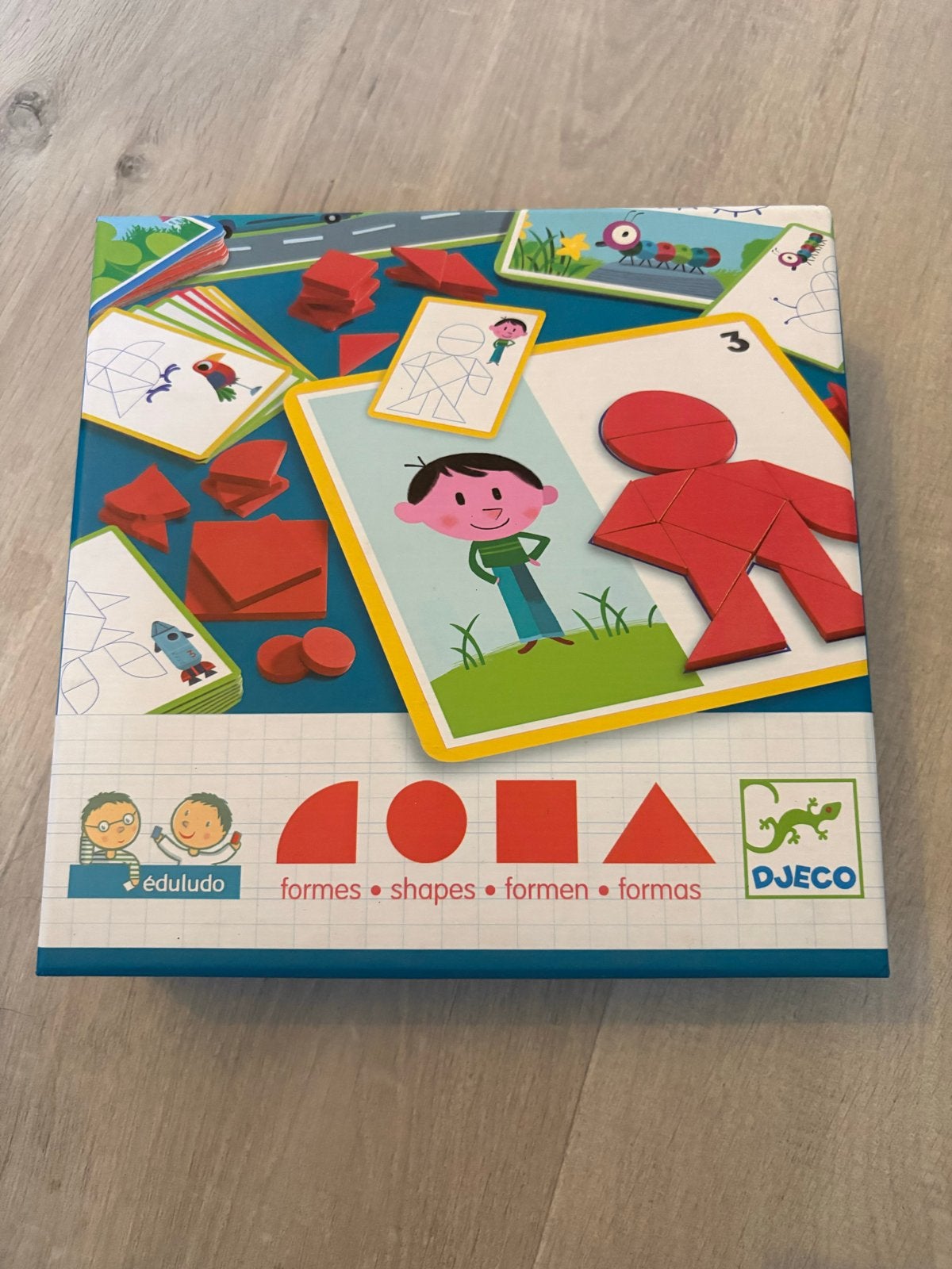 Djeco Vormen Spel mozaiek - Compleet en Netjes, Ophalen of Verzenden, Zo goed als nieuw, Puzzelen