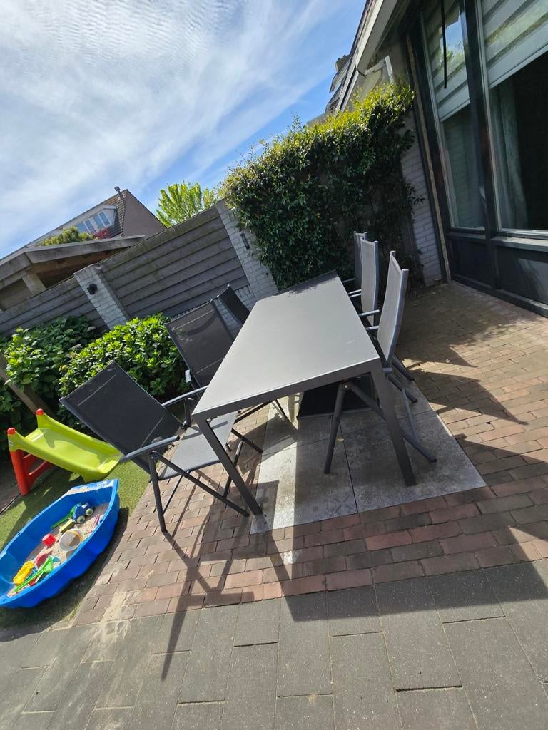 Le Sud tuinset Ronda Savoie - antraciet - 7-delig, Tuin en Terras, Tuinsets en Loungesets, Ophalen, Gebruikt, 6 zitplaatsen, Aluminium