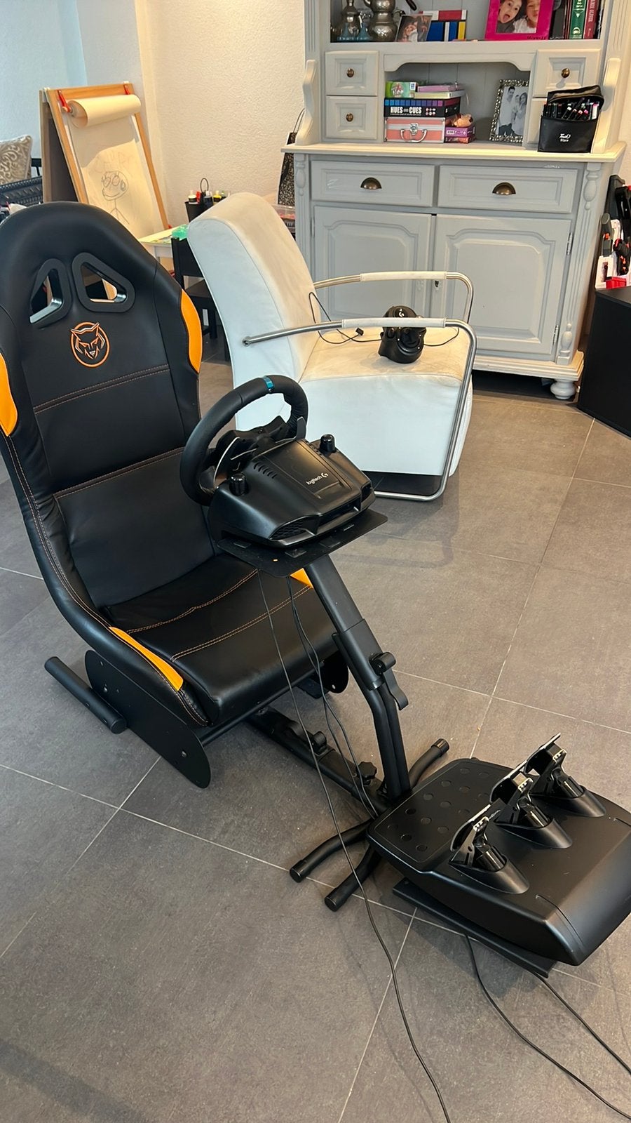 Racestoel met stuur Logitech g29 ps5 en ps4, Ophalen, Zo goed als nieuw, Playseat of Racestoel