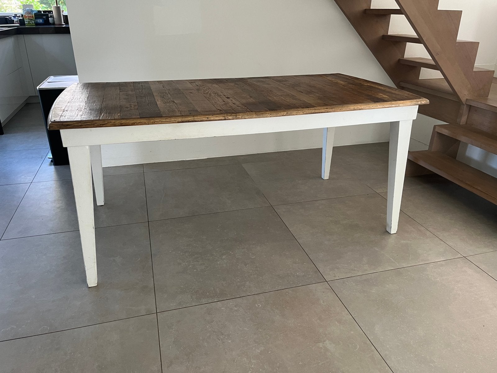 Riviera Maison Eettafel 180x90, Ophalen, Gebruikt, 50 tot 100 cm, Landelijk