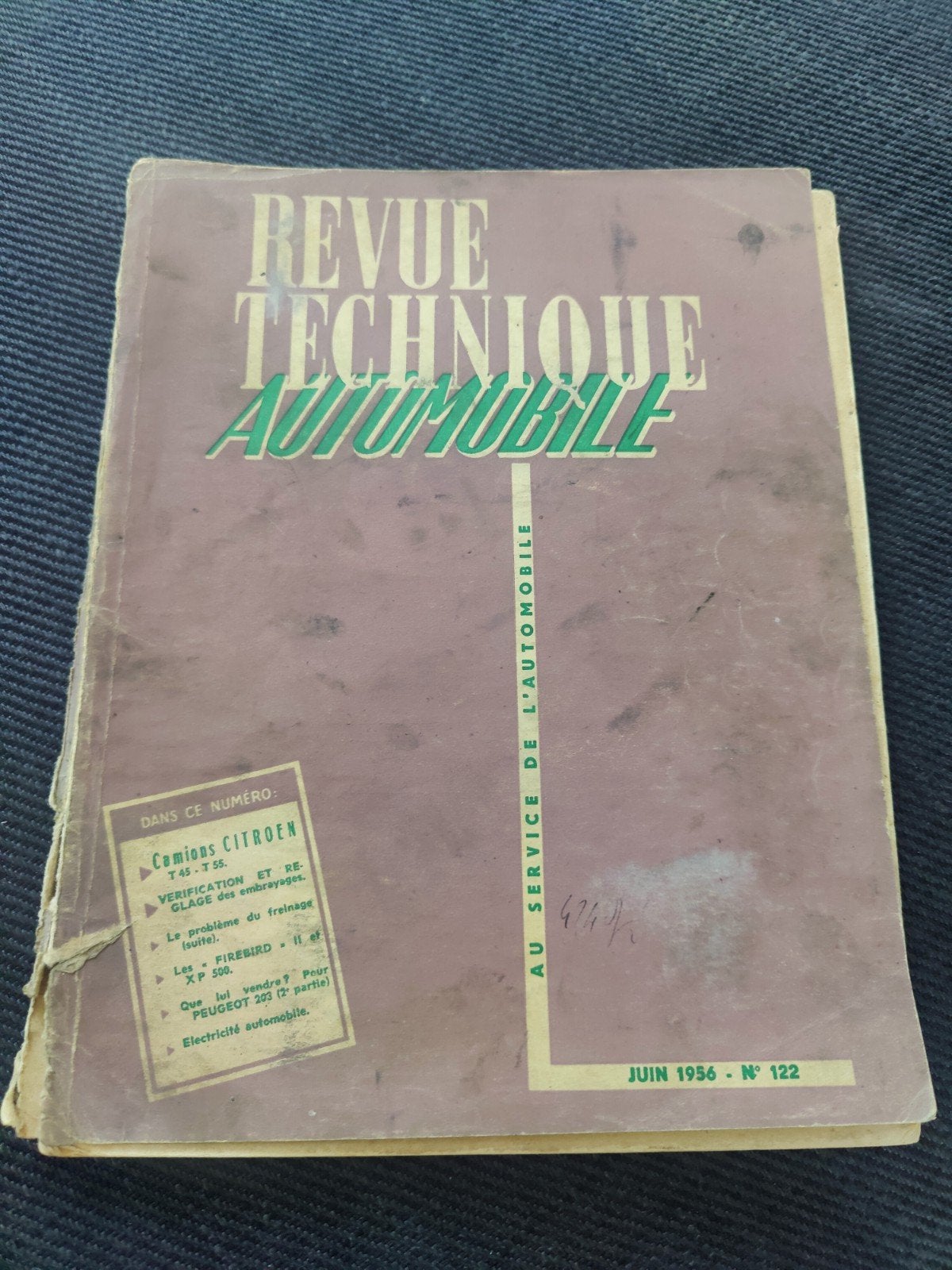 Revue Technique Automobile Citroën T45 T55 - Juni 1956, Ophalen of Verzenden, Gelezen, Citroën