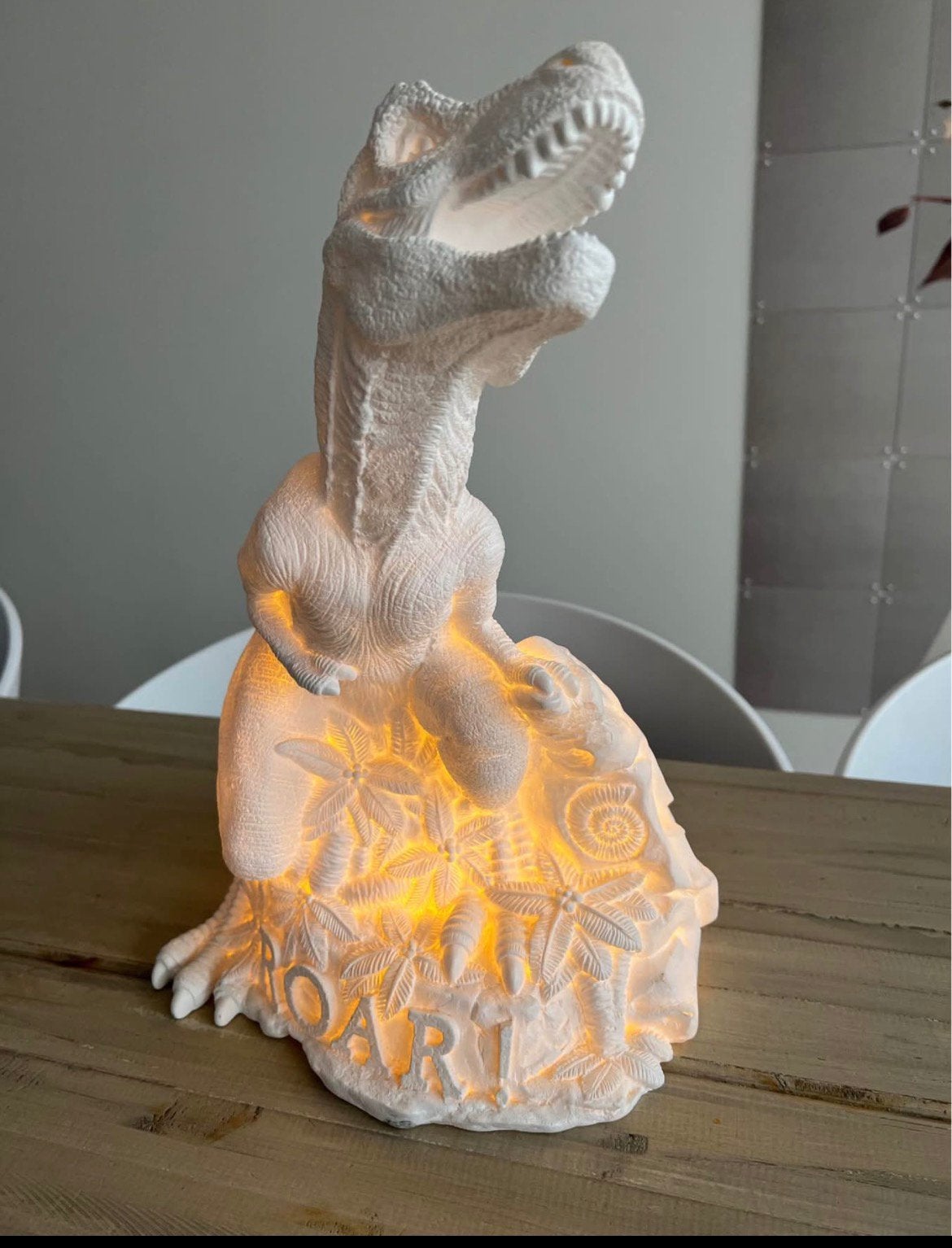 Toffe dino lamp, Wit, Ophalen of Verzenden, Gebruikt, Lamp