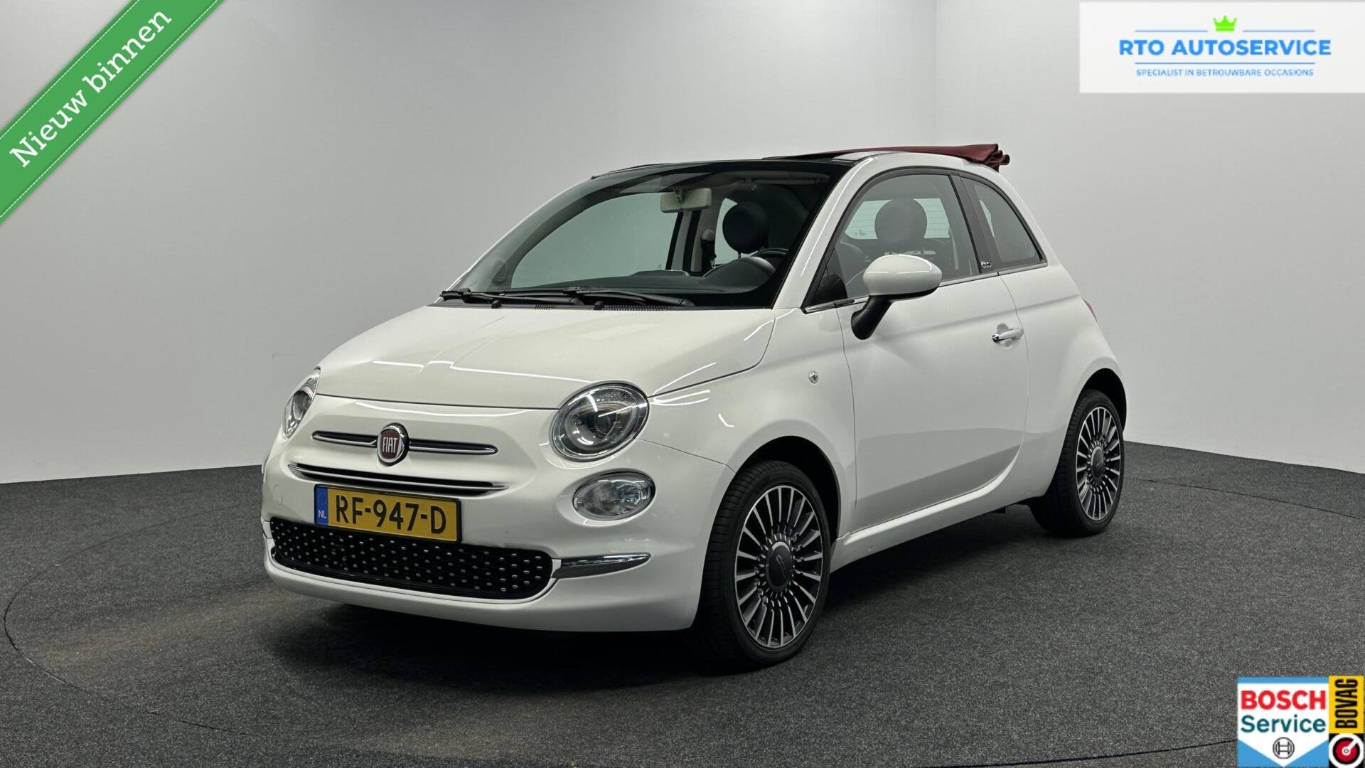 Fiat 500 0.9 TwinAir Turbo Lounge NAVIGATIE CRUISE LM DAB., Auto's, Stof, Gebruikt, Met garantie (alle), Wit