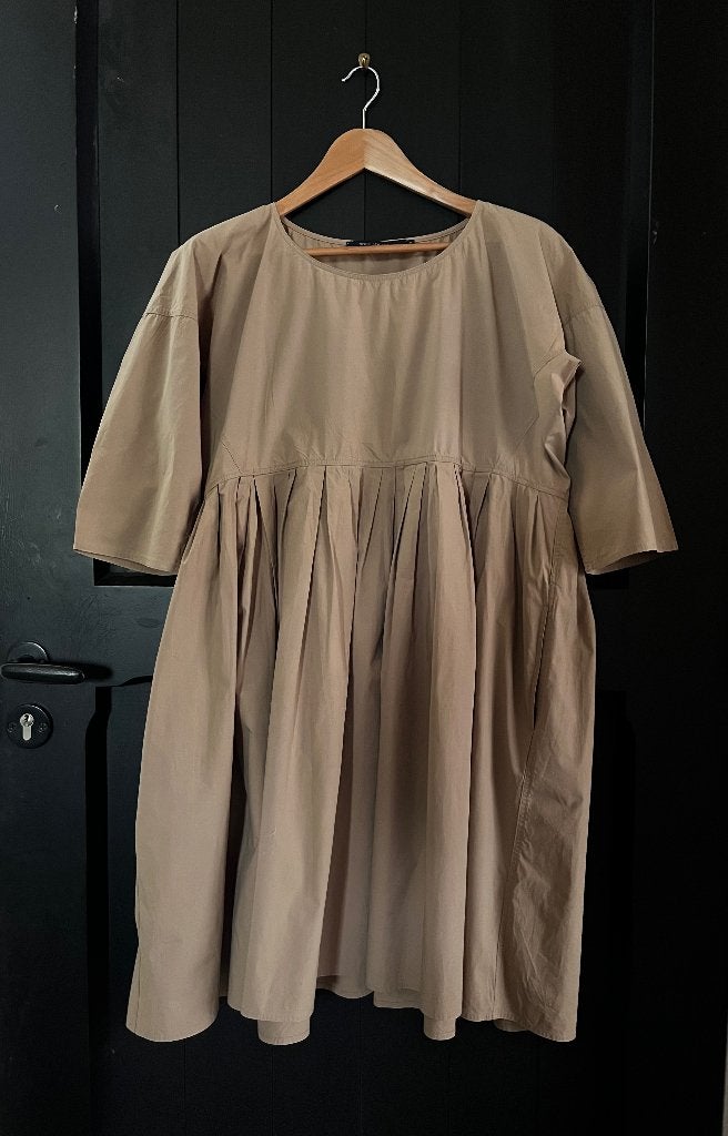 Sofie d'Hoore, wijde, luchtige zomerjurk/tuniek, Maat 38/40 (M), Beige, Ophalen of Verzenden, Zo goed als nieuw