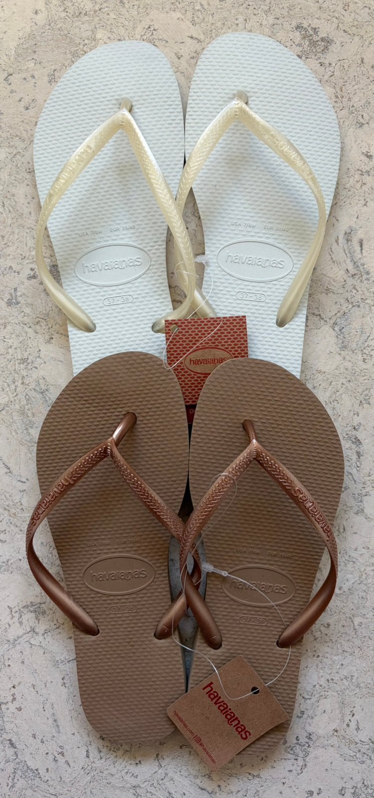 2x Havaianas slim slippers maat 37/38!, Slippers, Overige kleuren, Nieuw, Ophalen of Verzenden