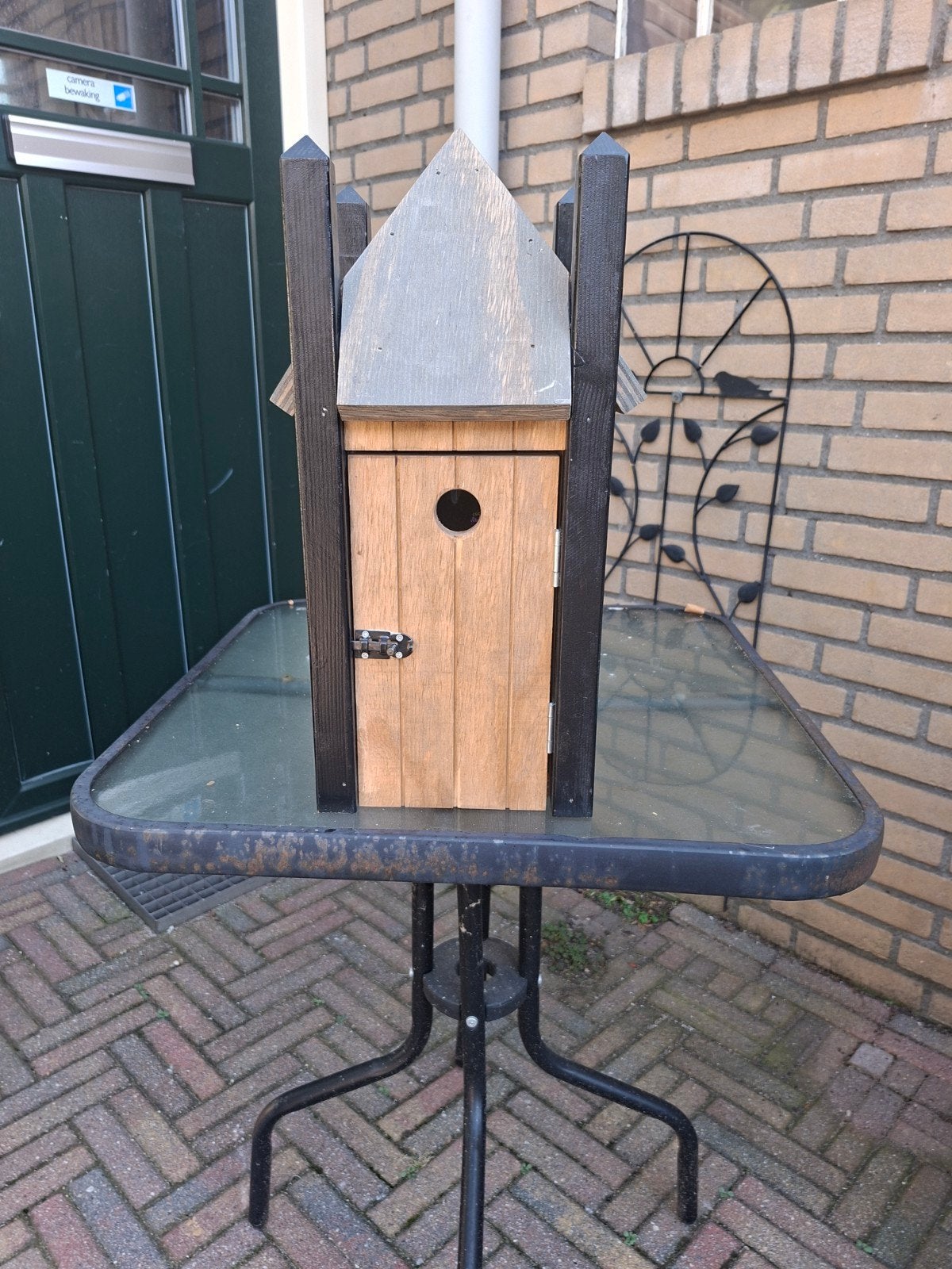 Unieke handgemaakte drank vogel huisje, Ophalen, Zo goed als nieuw, Hout, Overige typen