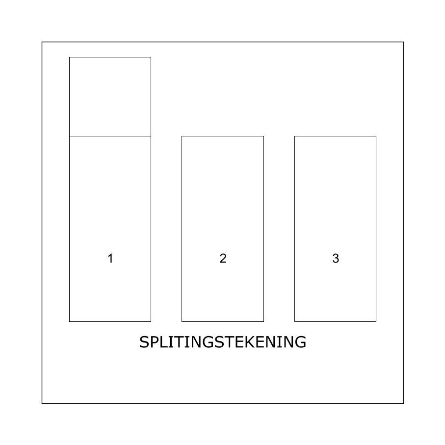splitsingstekening bouwtekening verbouwen, Verzenden, Nieuw