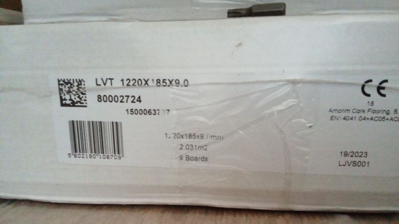 7 nieuwe volle pakken LVT klik kruklaminaat, Ophalen, Kunststof, 50 tot 150 cm, Nieuw