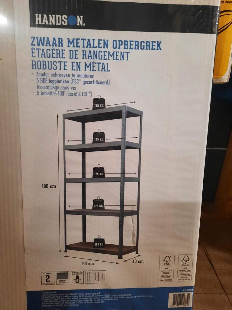 Zwaar opbergrek, Ophalen, Nieuw