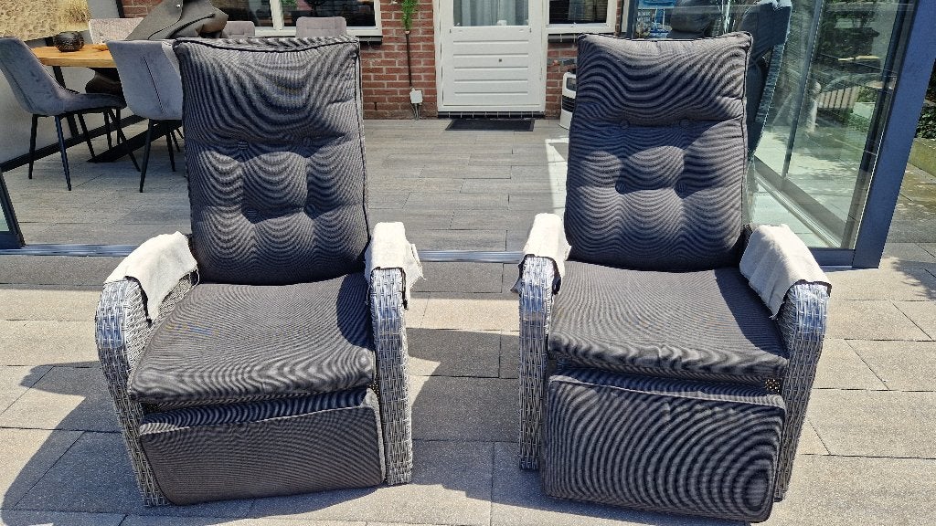 Rotan tuinstoelen, Tuin en Terras, Ophalen, Gebruikt