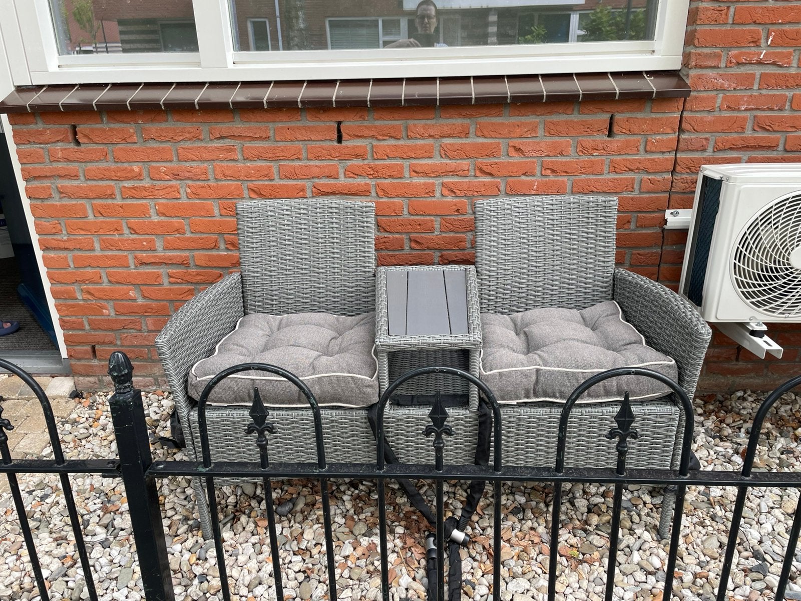 Tweezits tuinbankje, Tuin en Terras, Ophalen, Nieuw, 2 zitplaatsen