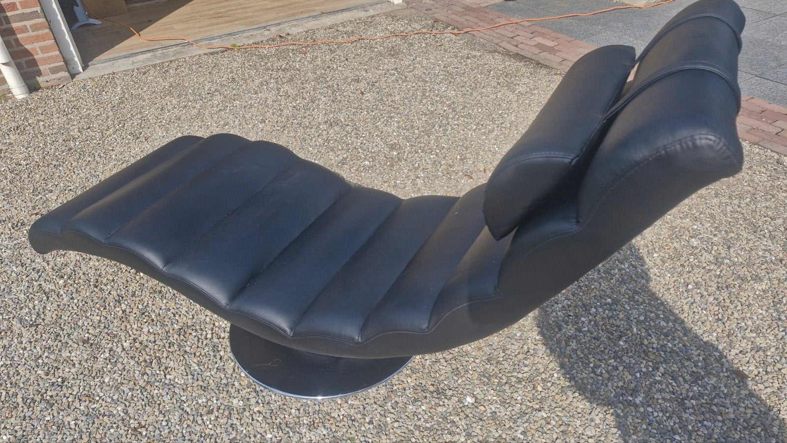 Zwarte design vintage chaise longue, zgan, Ophalen, Kunststof, Zwart, Modern, Design, Lounge